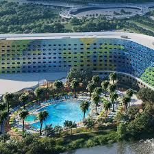 Universal Terra Luna Resort exterior near Epic Universe in Orlando Florida opened March 2025