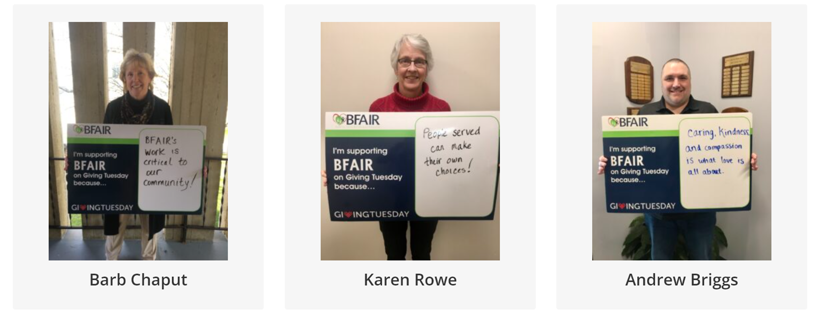 BFAIR - Giving Tuesday Ambassadors
