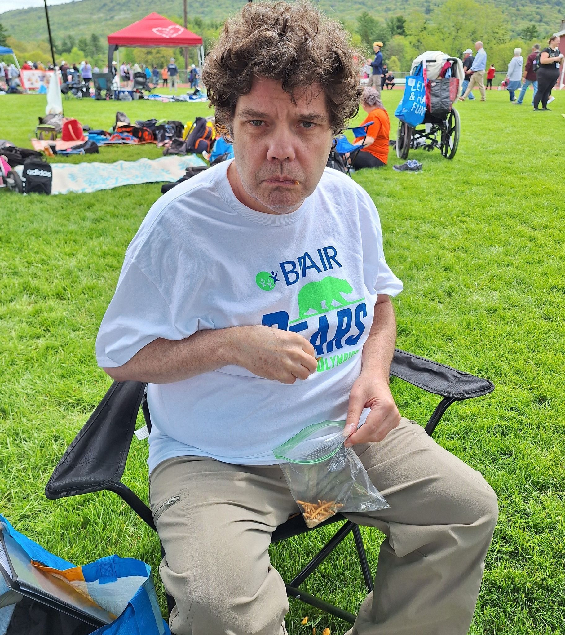 BFAIR Athlete in a white shirt at the 2025 Special Olympics