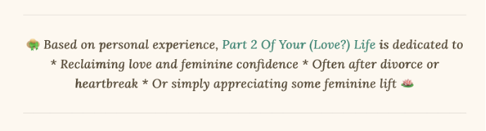 Beige quote graphic about reclaiming love and genuine confidence after heartbreak or appreciating feminine light, by Katrina Robinson Writer