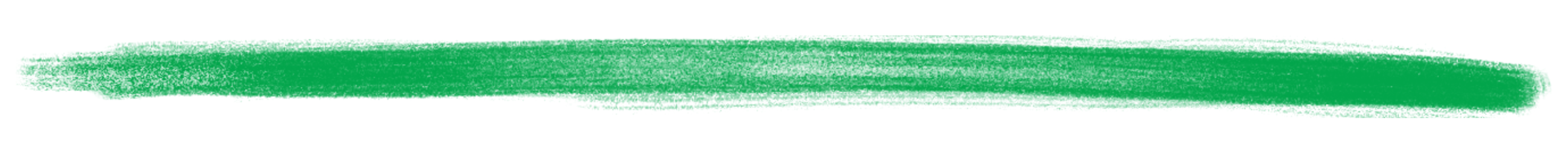 A horizontal, textured brushstroke of vibrant green paint.