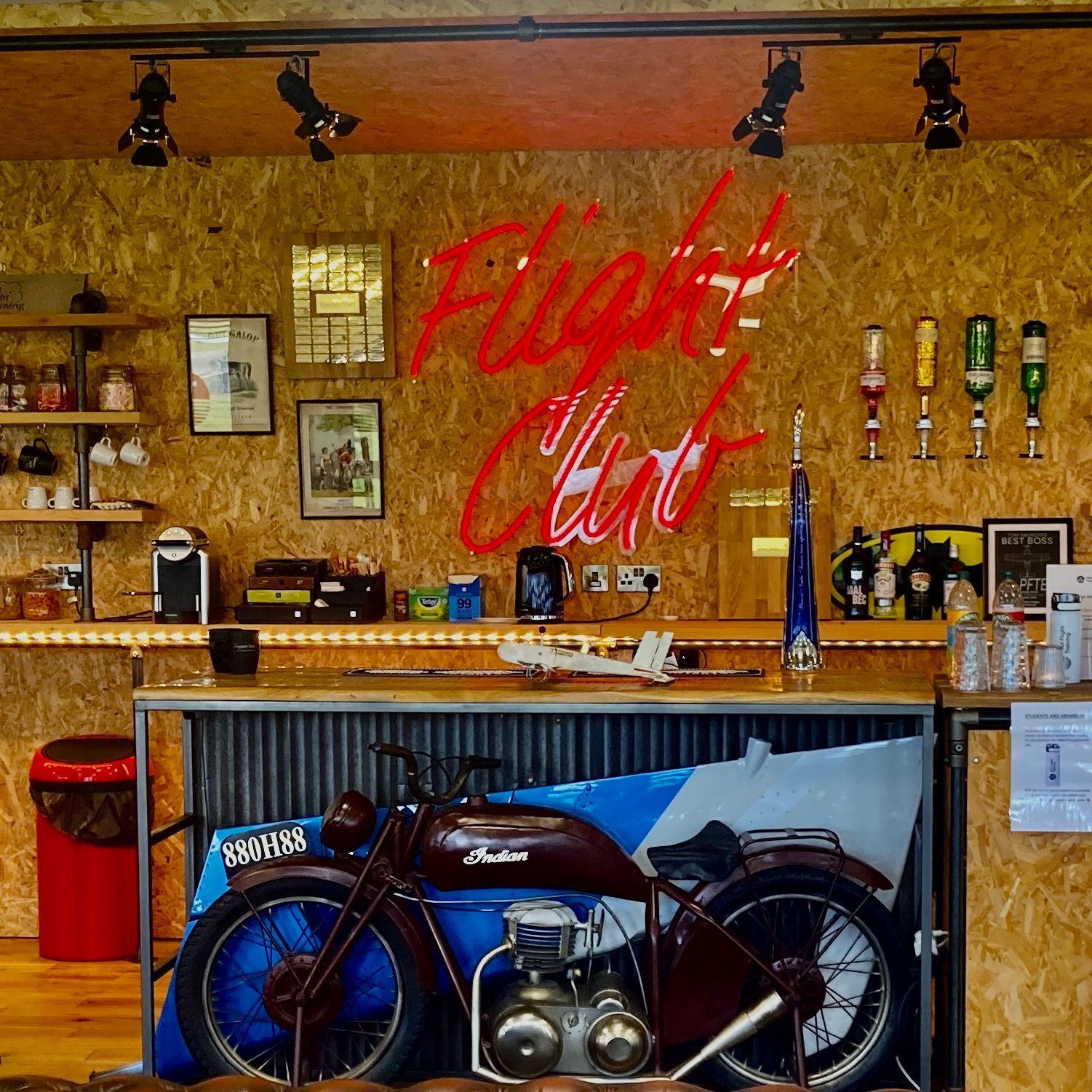 A bar area with a 