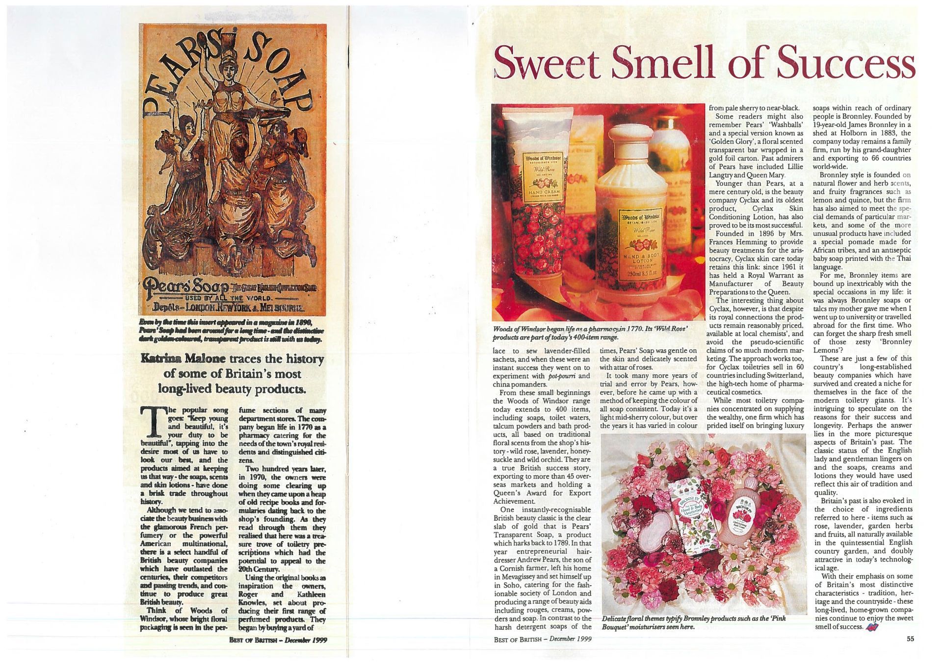 A magazine feature titled