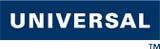 Universal logo in white text on a dark blue rectangular background. 