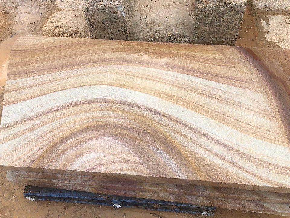 Sandstone Slab With Swirling Patterns — Australian Sandstone Products In Helidon, QLD.