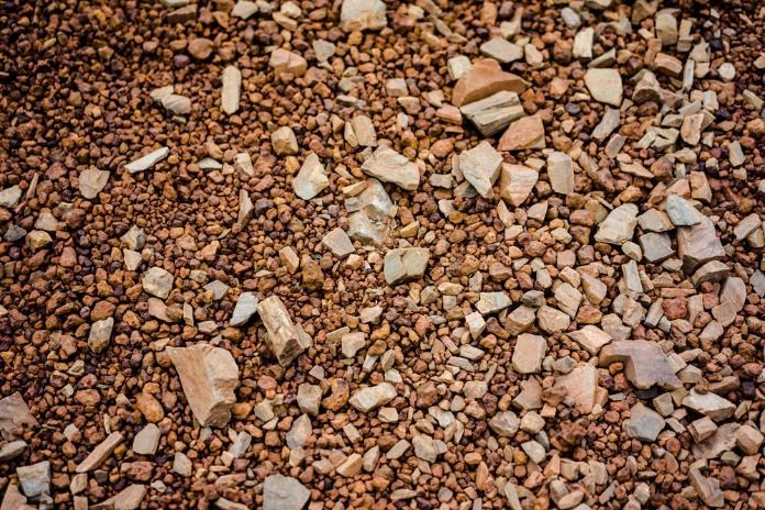 Close-up of Reddish-brown Gravel and Small, Light-colored Rock Fragments — Australian Sandstone Products In Warwick, QLD