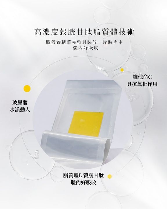 SOLA 高濃度穀胱甘肽脂質體技術,L-穀胱甘肽口溶膜結合維他命C與脂質體技術
