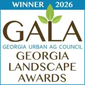 2026 GALA Georgia Landscape Awards logo with green leaf and “Winner” banner