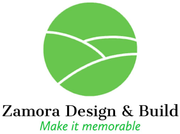 The Zamora Design and Build Quality Service logo is green and black.
