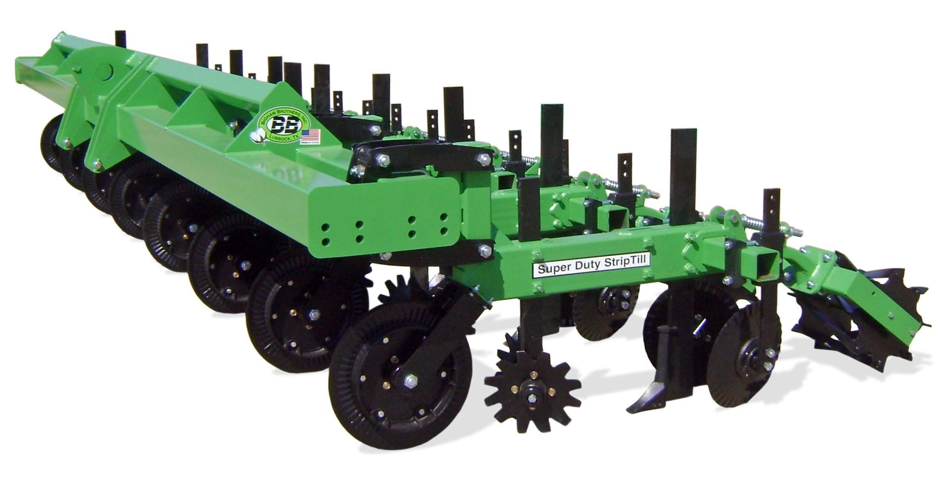 A green and black machine that says l' agriculture on it