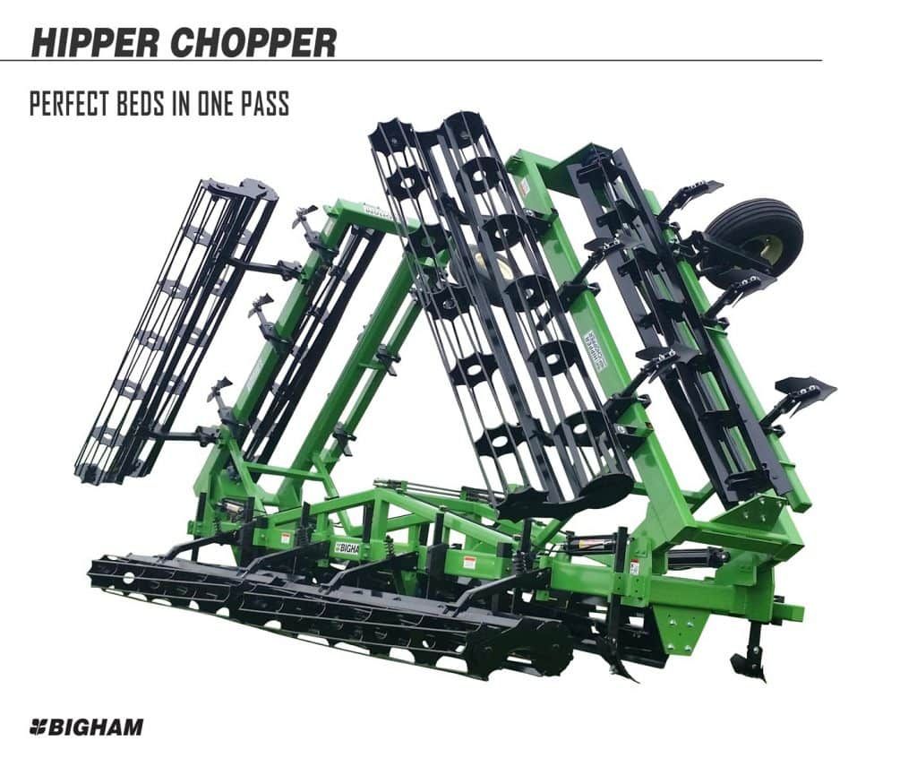 A green and black hipper chopper on a white background