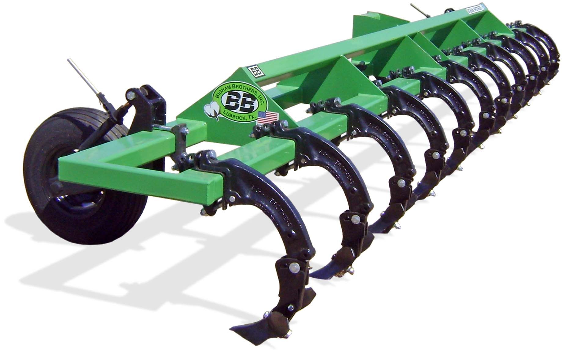 A green and black machine with the letters bb on it