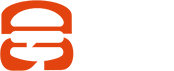 Orange logo of intertwined letters