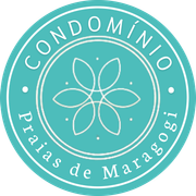 Logotipo da Pousada Orla do Sol. Apresenta um sol estilizado sobre água azul, com a inscrição 