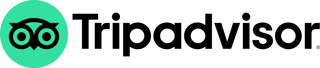 The Tripadvisor logo featuring a green circle containing a black line-art owl icon, followed by the word