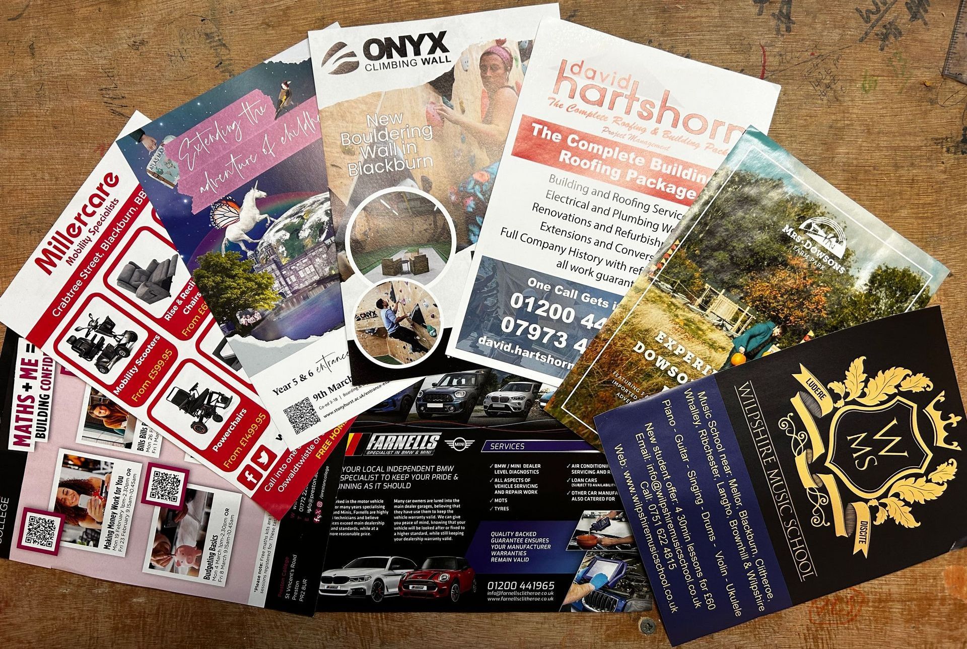 Stack of leaflets
