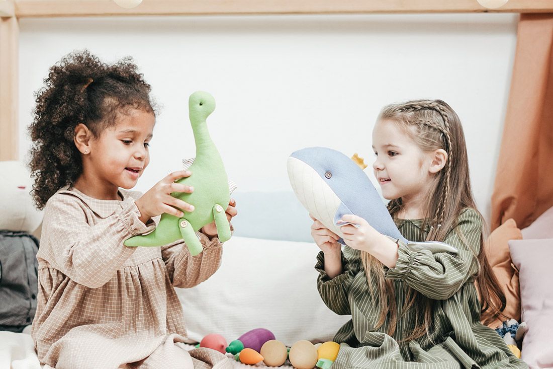 Two Little Girls Playing - Autism + Child