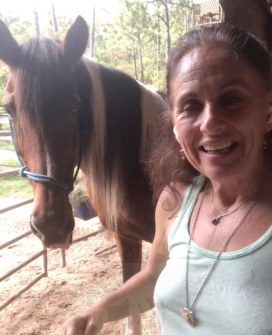 Adele with her beloved horse Teja