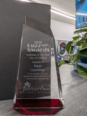 2024 Business of the Year trophy presented to Fresh Laundries