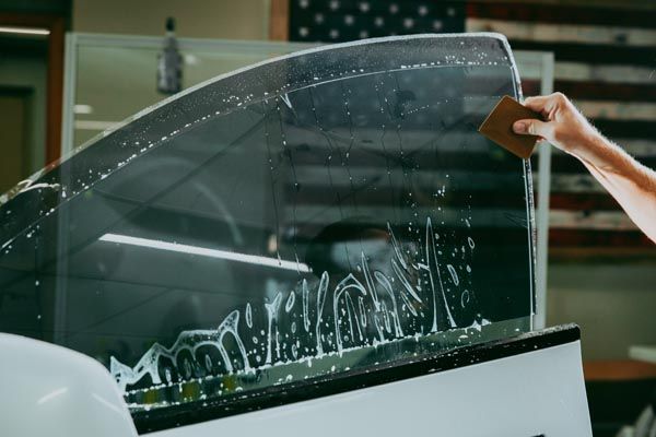 window tinting in black car