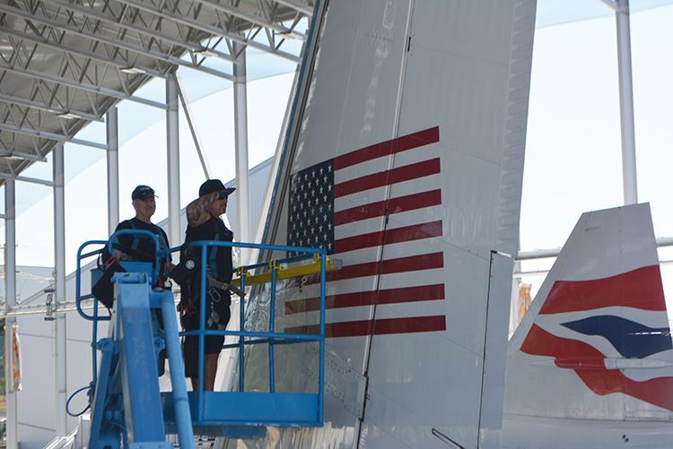 Joab saluting flag