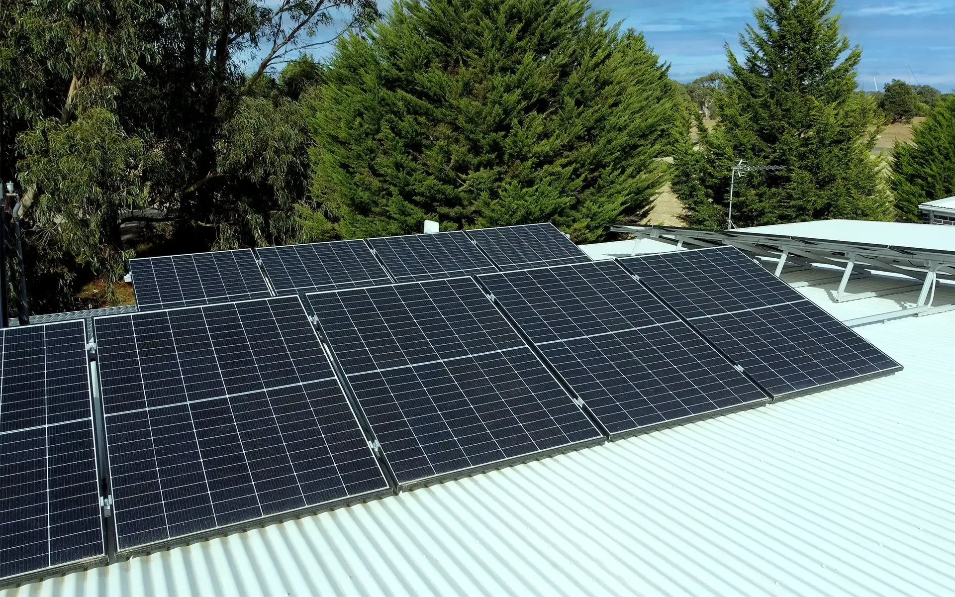 Domestic solar panels installed on Ballarat roof