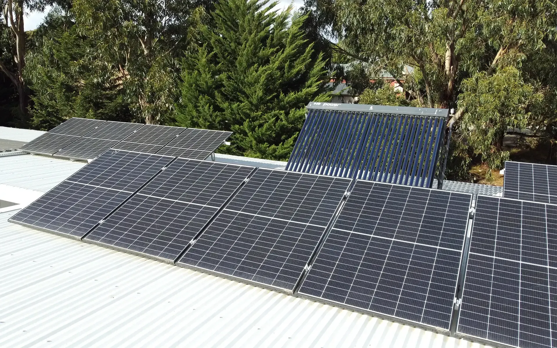 Domestic solar panels installed on Ballarat roof