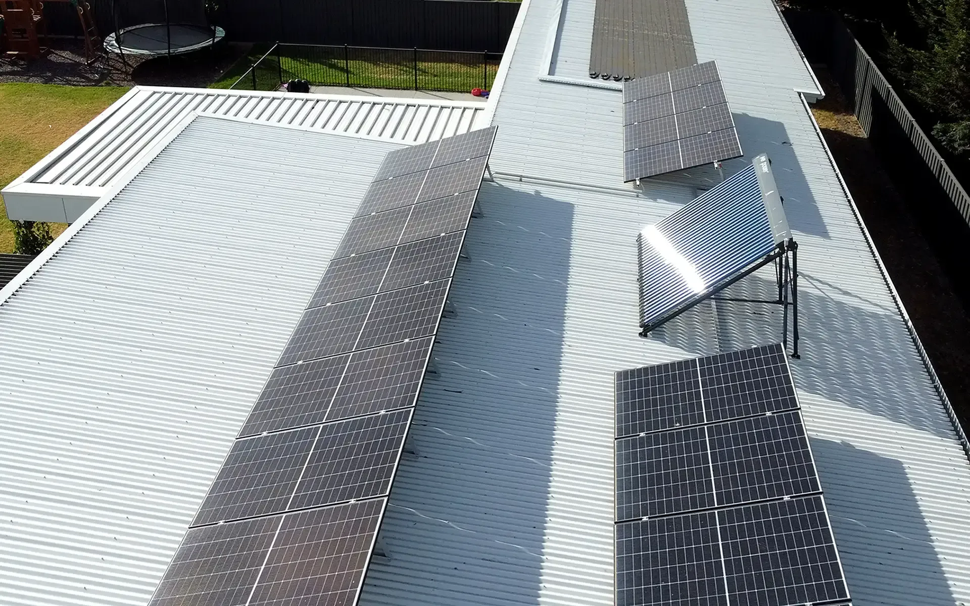 Domestic solar panels installed on Ballarat roof