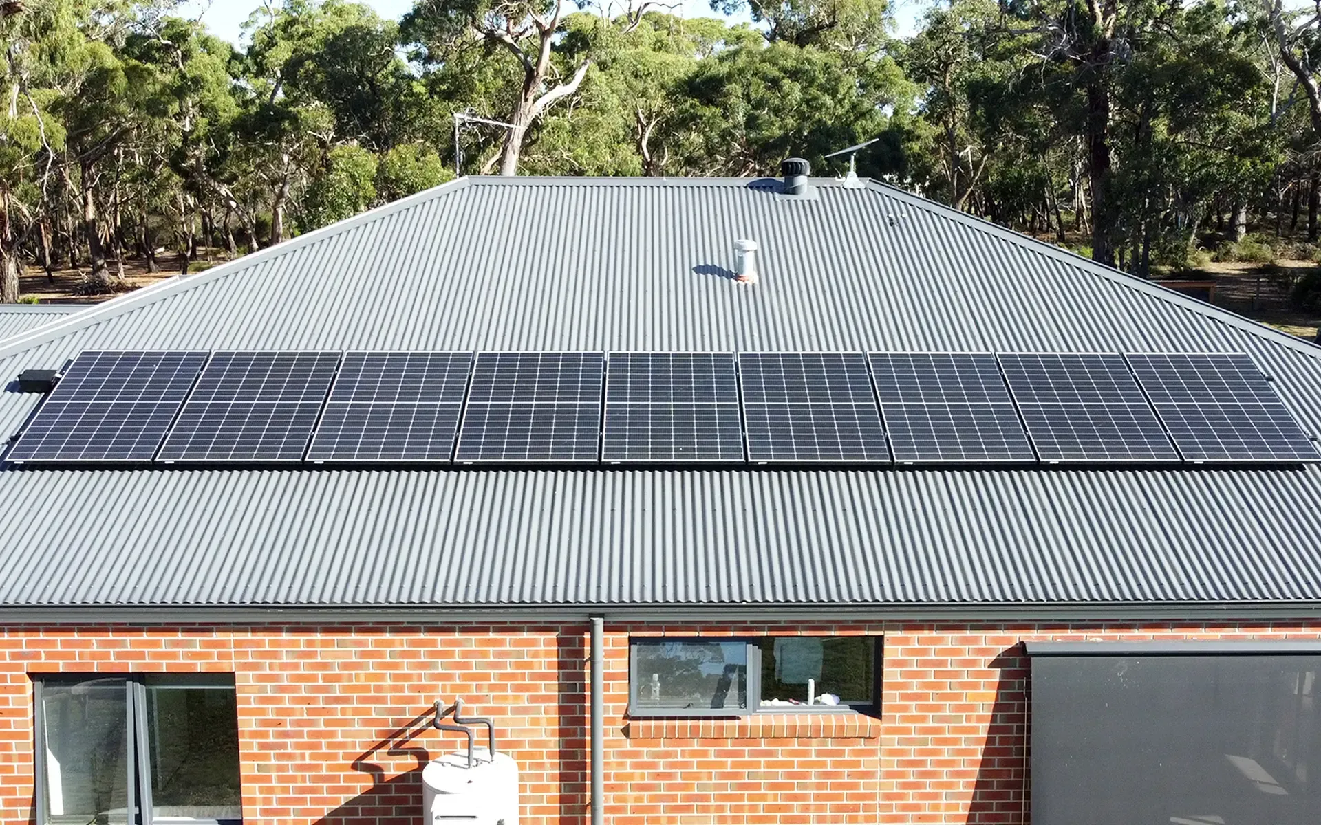 Enphase solar system with Tindo panels, IQ8 microinverters, 20kWh battery system and controller unit in Dereel Victoria