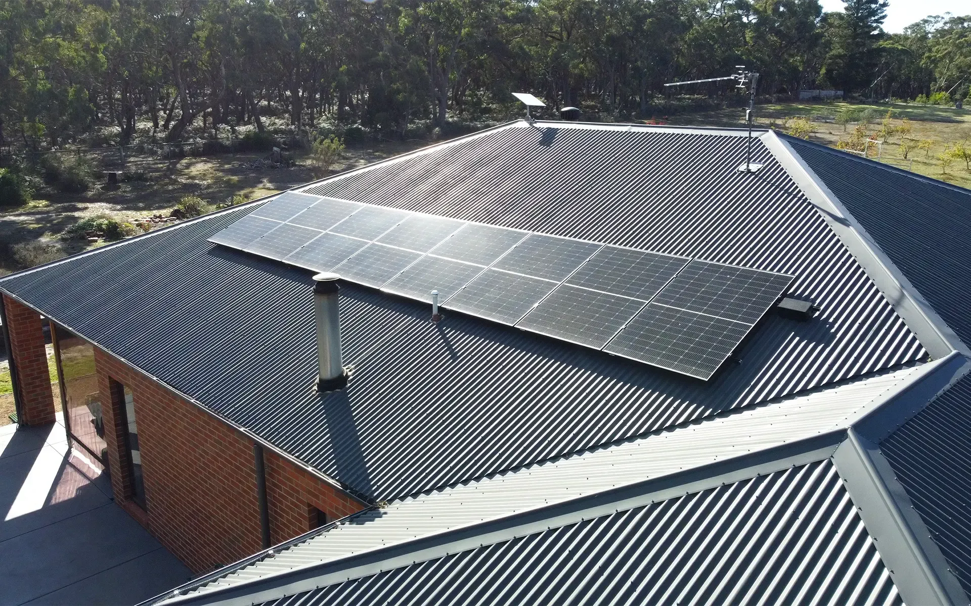 Enphase solar system with Tindo panels, IQ8 microinverters, 20kWh battery system and controller unit in Dereel Victoria