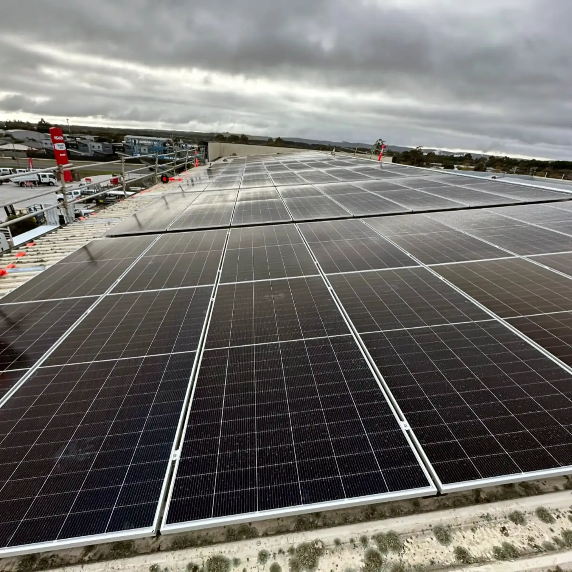 Large industrial solar PV installation in Ballarat