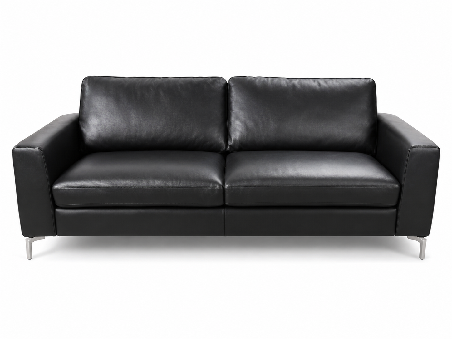 Natuzzi B845 Clearance Sofa in Black Leather