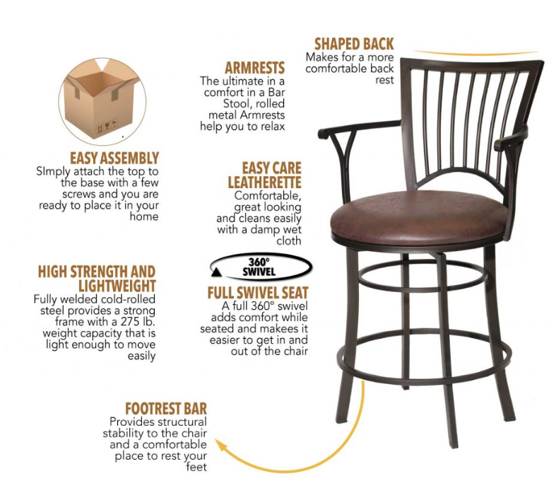 Steve Silver Bayview Bar Stool Sale in St Louis
