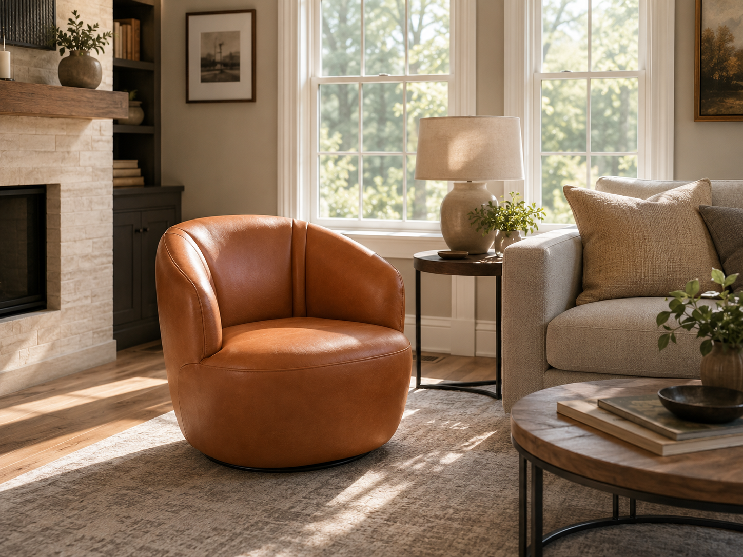 MaxDivani Ember Swivel Glider Chair