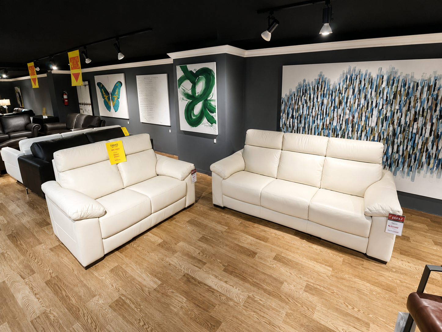 Natuzzi Estremo C126 Leather Sectional | Luxury Stationary Sofa & Loveseat