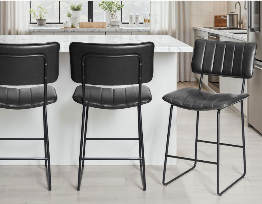 Steve Silver Tribeca Counter Chair in Black| Peerless Furniture | STL