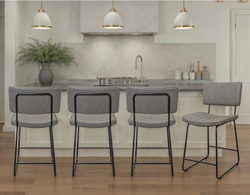 Steve Silver Tribeca Counter Chair in Gray | Peerless Furniture | STL