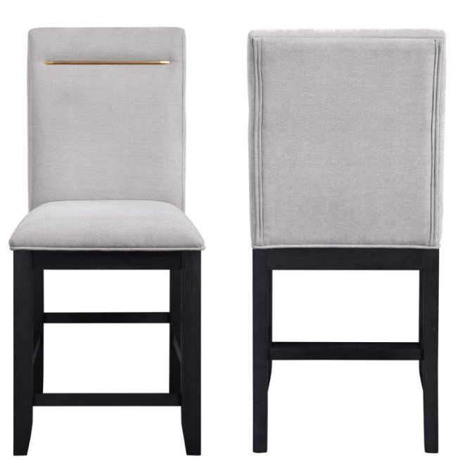 Steve Silver Yves Grey & Charcoal Counter Height Dining Room Chair | STL