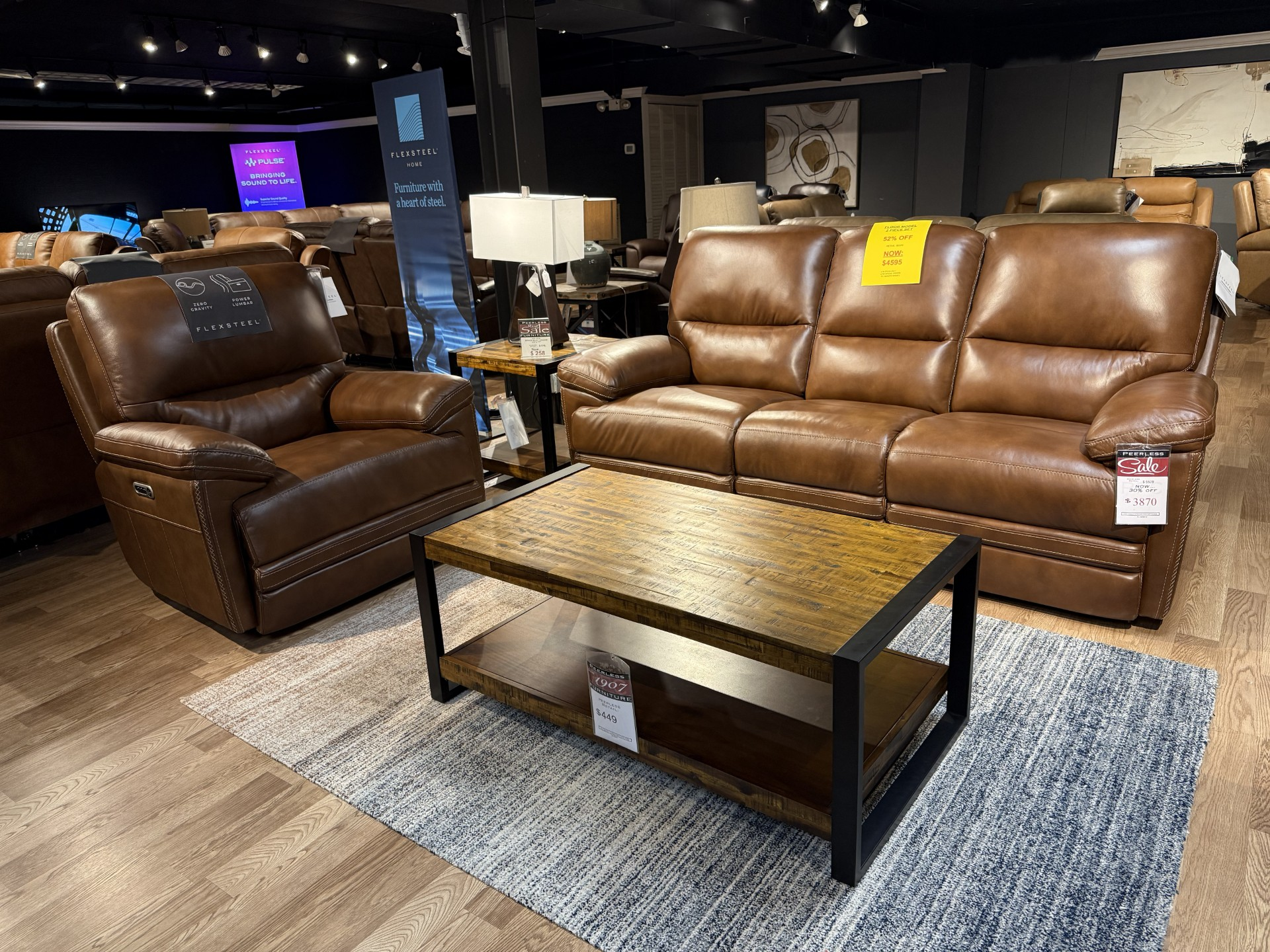 Flexsteel David Stationary Sofa & Chair