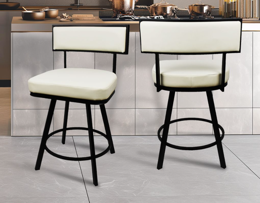 Steve Silver Zenon Counter Chair in White | Peerless Furniture | STL
