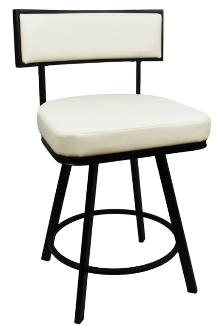 Steve Silver Zenon Vegan Leather Bar Stool in White | STL