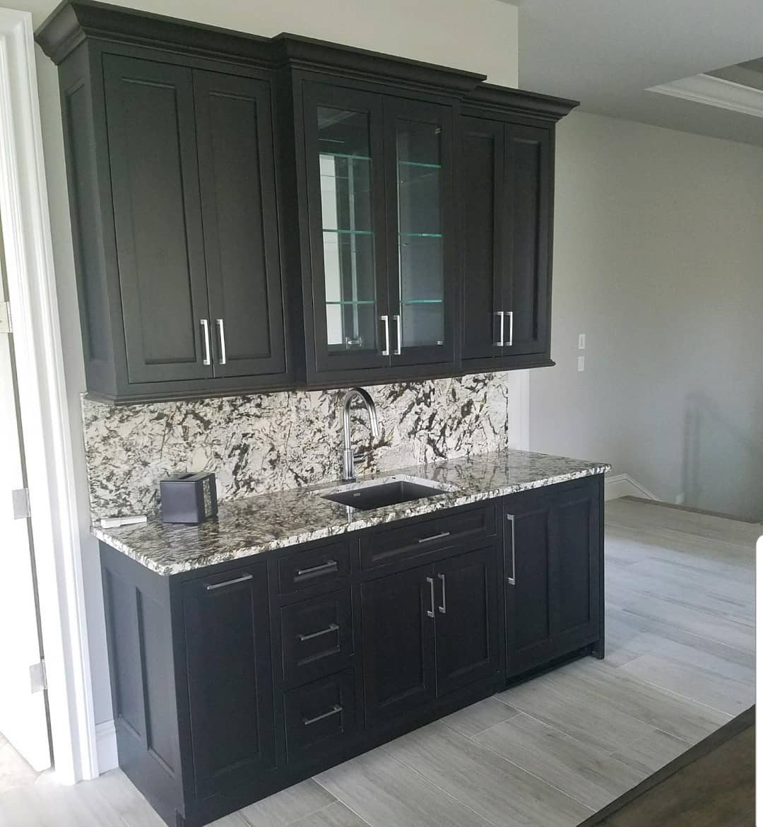 Newly installed kitchen cabinets — Montgomery, IN — Unique Woodworx LLC