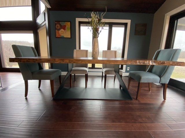 Live edge dining room table