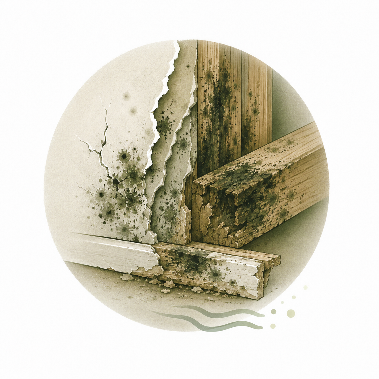 Increased damage to drywall, wood, and structural material