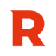 Roter Großbuchstabe R auf weißem Hintergrund