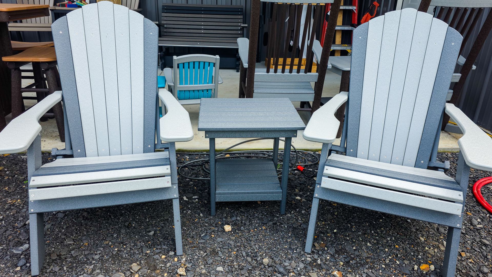Outdoor Chair Table Set Amish Crafted Patio Furniture River Valley Sheds Dardanelle AR