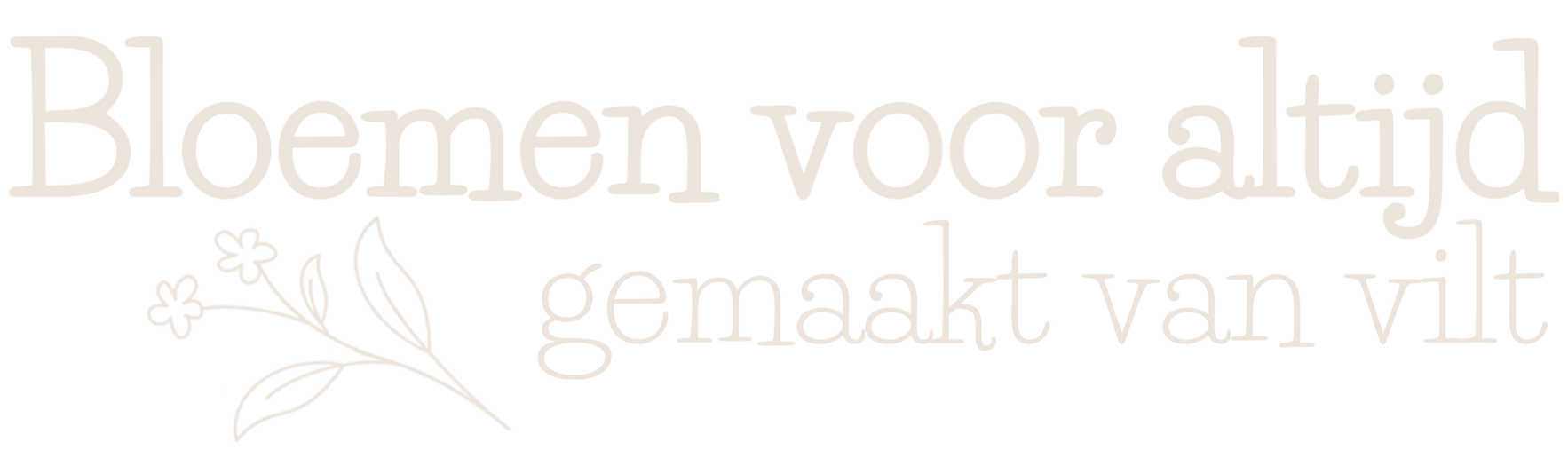 logo van florever bloemen; bloemen voor altijd gemaakt van vilt