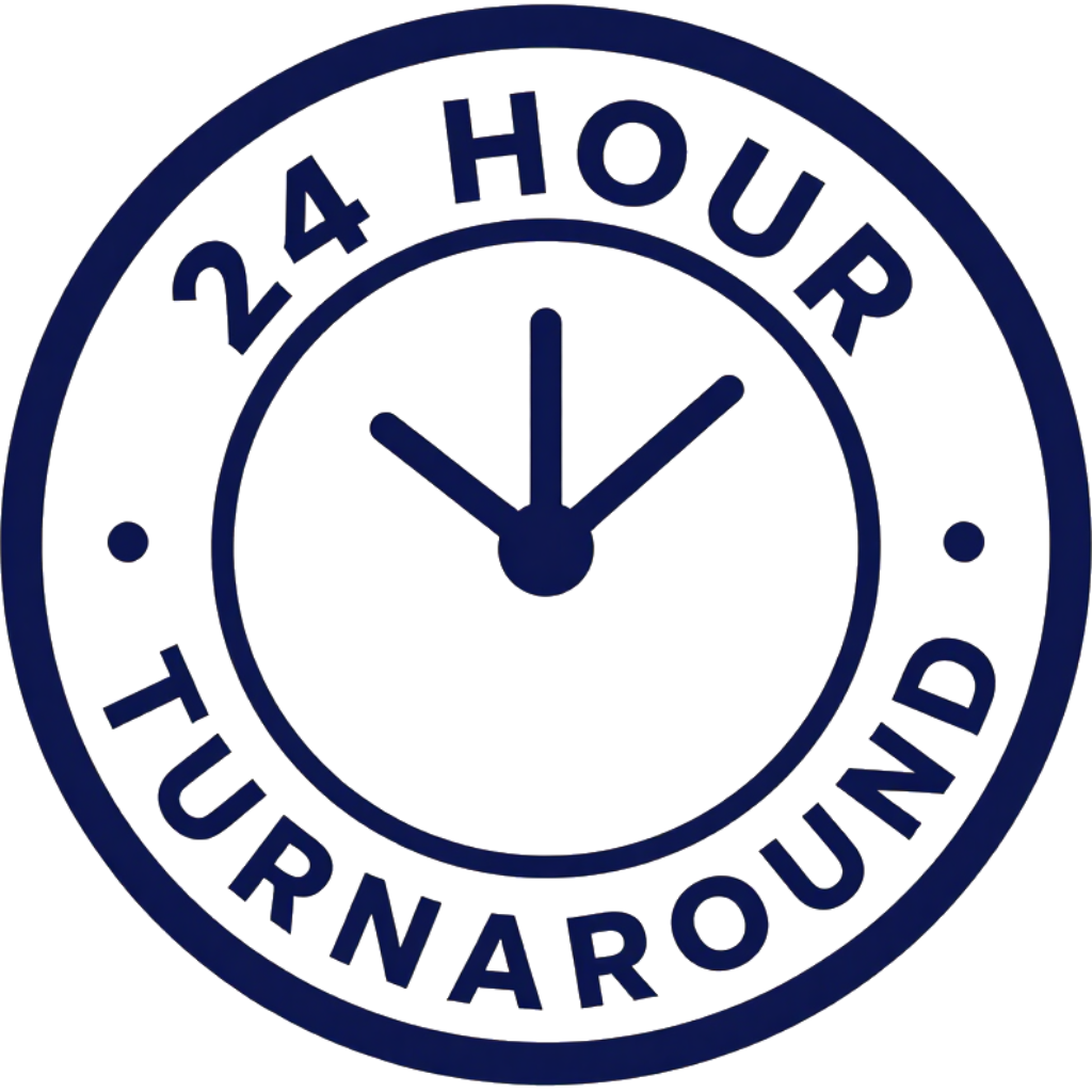 24 hour turnaround