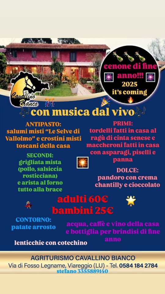 cenone di fine anno cavallino bianco