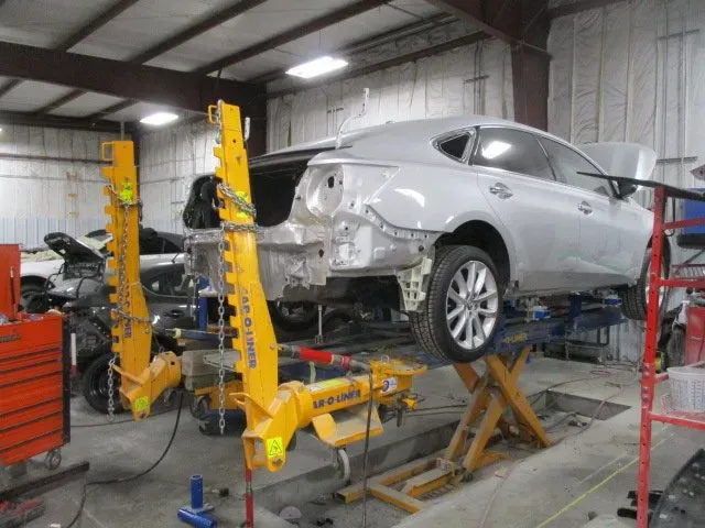 Fixing The Trunk Of A Gray Car — St. Peters, MO — Novak’s Collision Center
